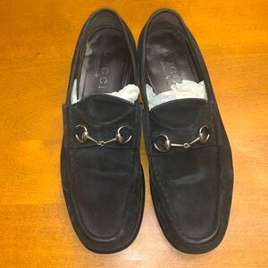 Gucci Men’s Horsebit Suede Loafers